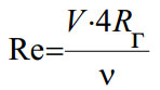 Numero de Reynolds Ecuación