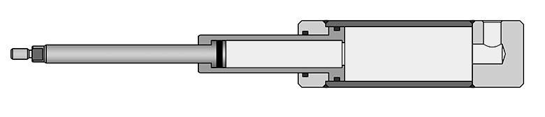 Single action telescoping cylinder