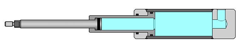 Schema Hydraulikzylinder S12070, doppeltwirkend ohne Befestigung