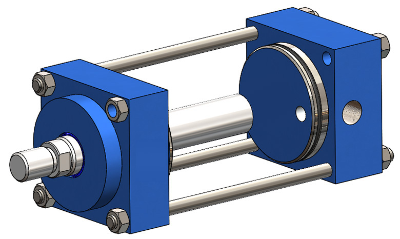 Plunger pneumatic cylinder