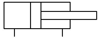 Double acting cylinder