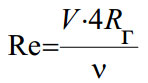 Reynolds number equation Reynolds number equation